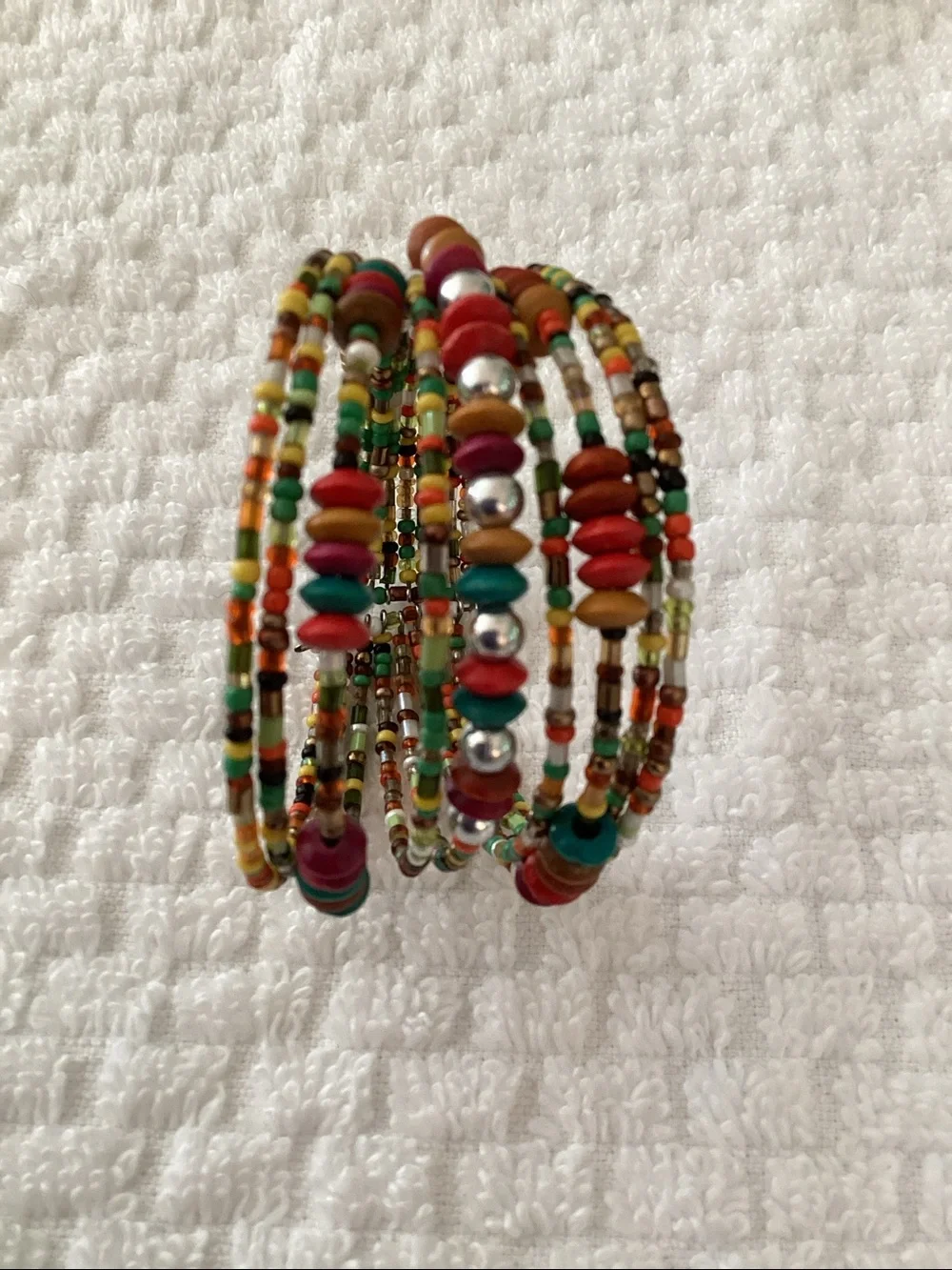 Colorful Bohemian Multi-Strand Seed Bead Necklace & Bracelet Bundle